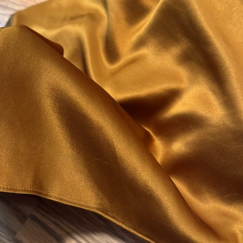 Reformation Daniela 100% silk copper maxi halter gown dress wedding fall size 8 - Picture 13 of 16